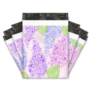 10x13 Lilacs Designer Poly Mailers Shipping Envelopes Premium Printed Bags