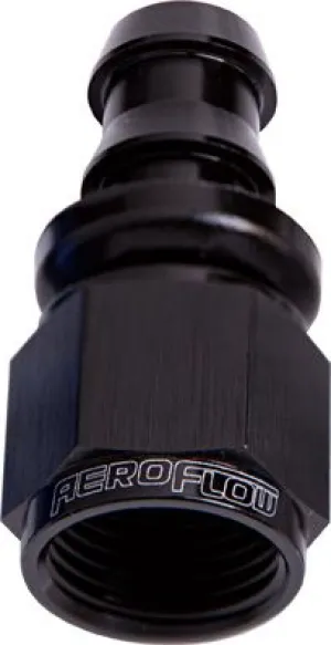 400 / 510 Series Full Flow Push Lock Straight Hose End -8AN AF401-08BLK