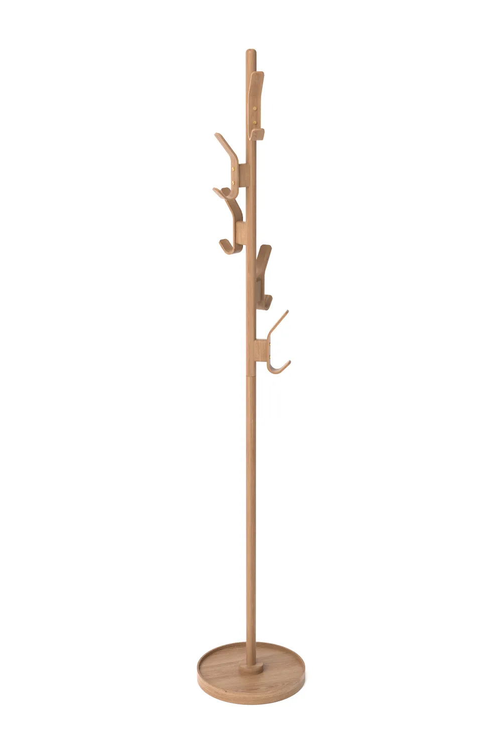 5-Hook Oak Coat Stand | Wireworks