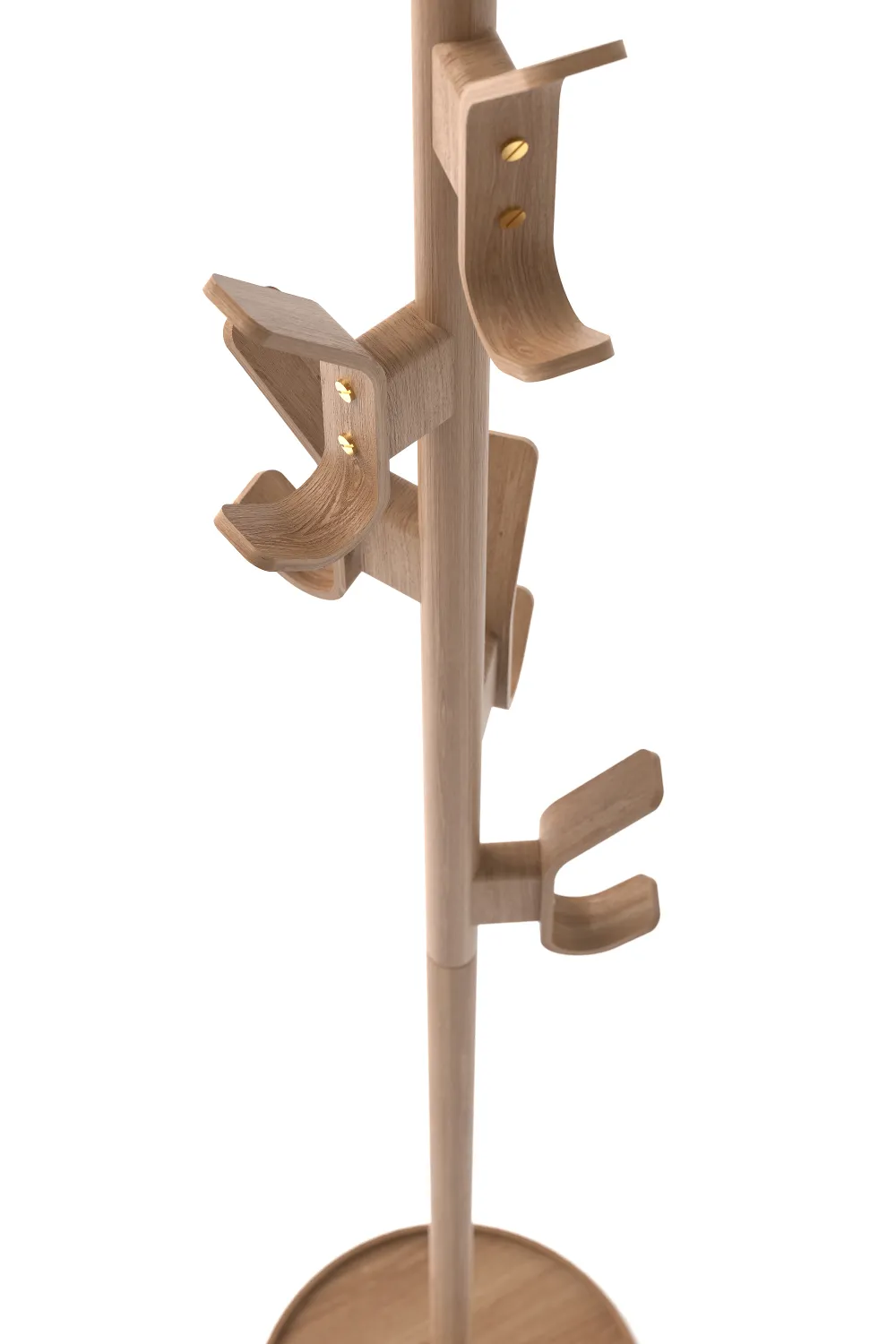 5-Hook Oak Coat Stand | Wireworks