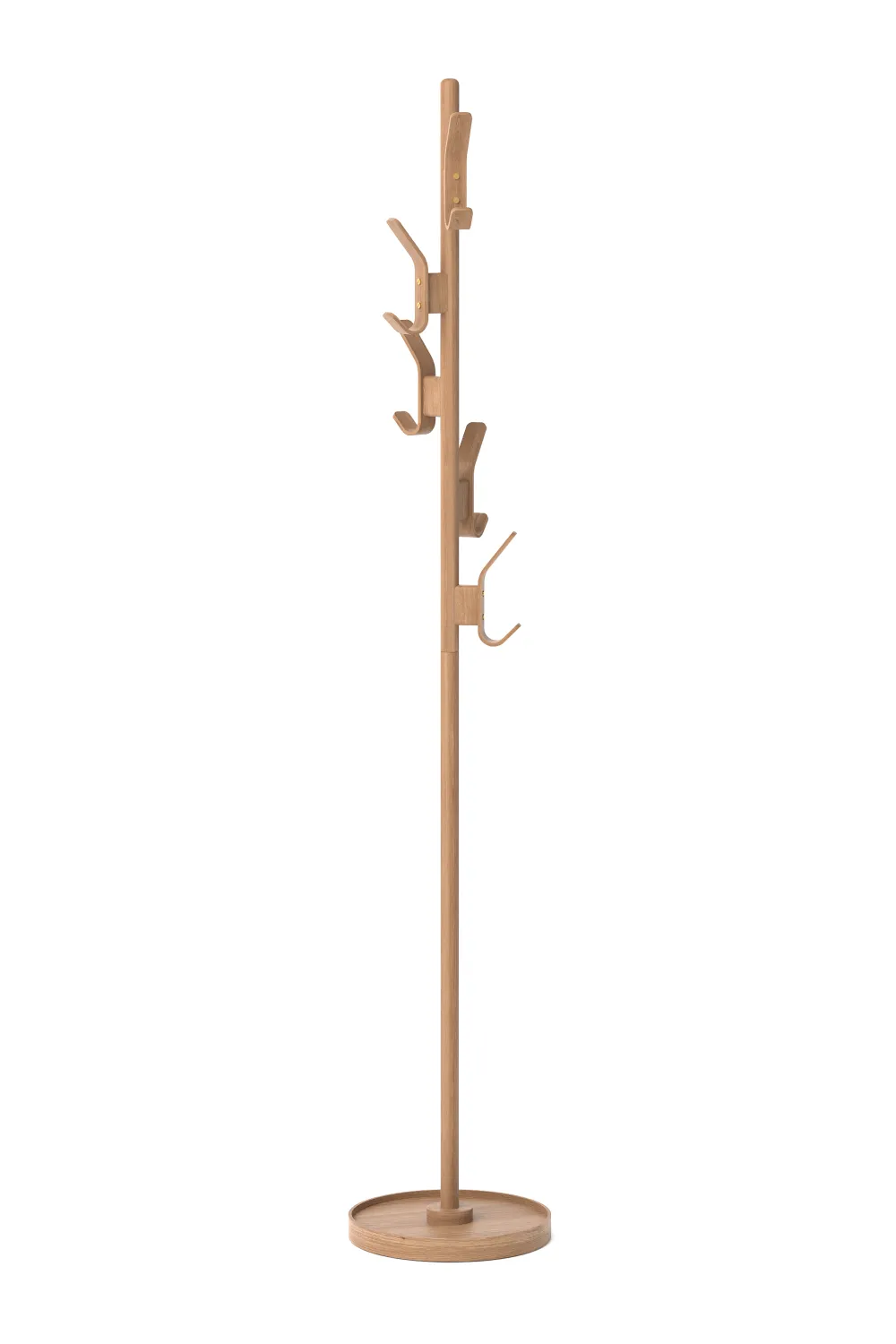 5-Hook Oak Coat Stand | Wireworks