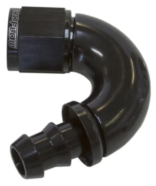 510 Series Full Flow Tight Radius Push Lock 150° Hose End -10AN AF515-10BLK