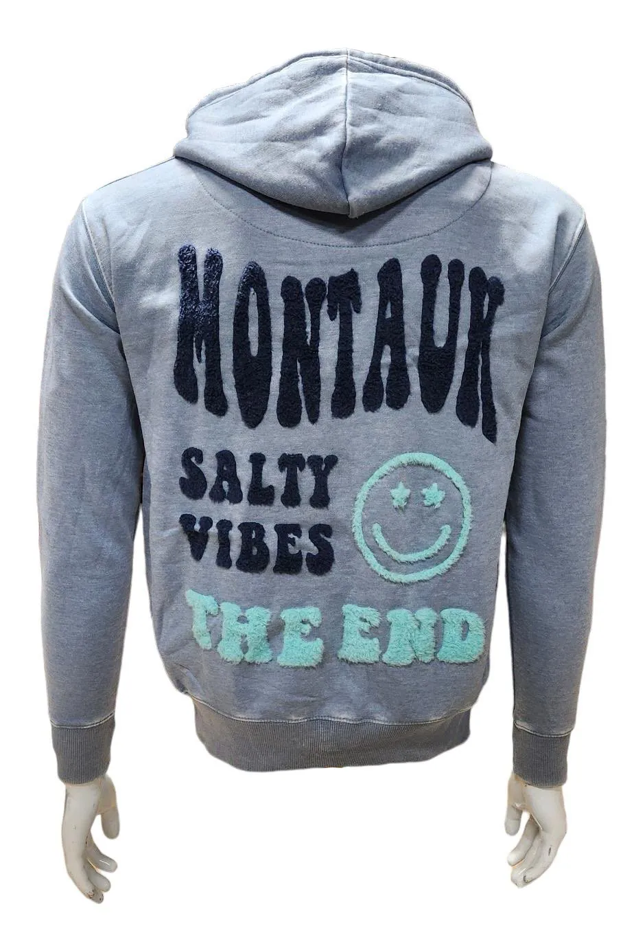 Adult Unisex Montauk The End Salty Vibes Zip-Up Hoodie