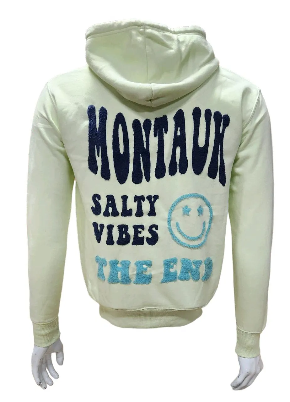 Adult Unisex Montauk The End Salty Vibes Zip-Up Hoodie