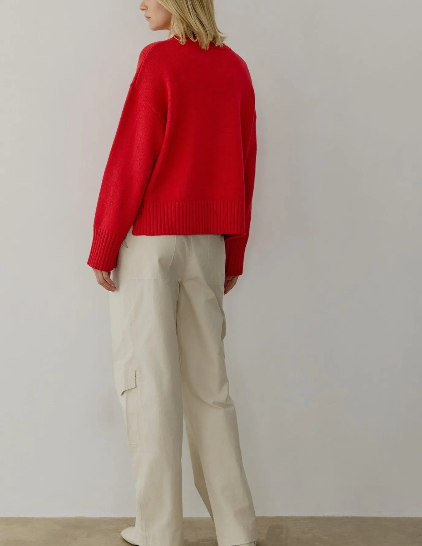 Asher Sweater in Cherry Red