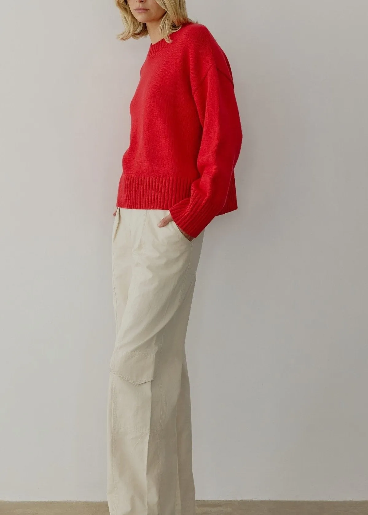 Asher Sweater in Cherry Red