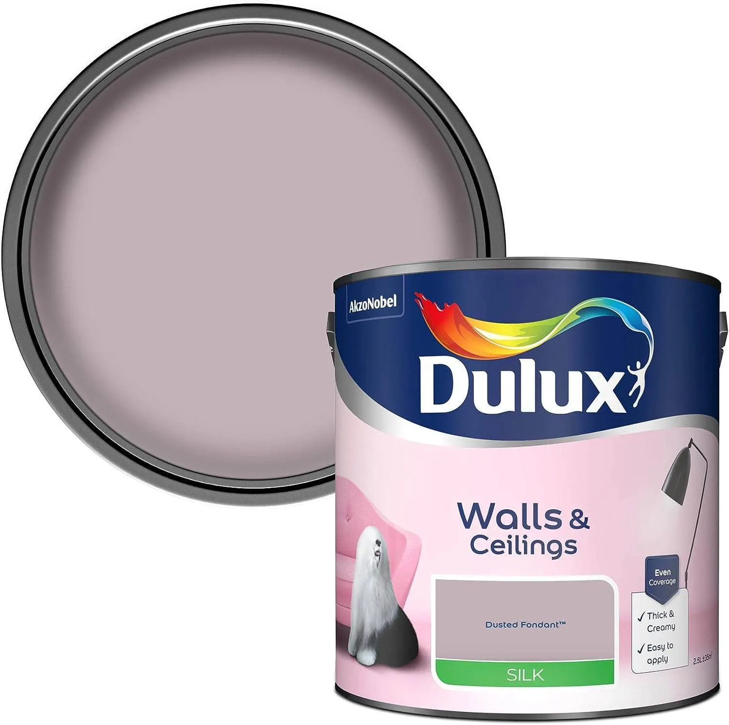 Dulux Silk Emulsion 2.5L - Dusted Fondant