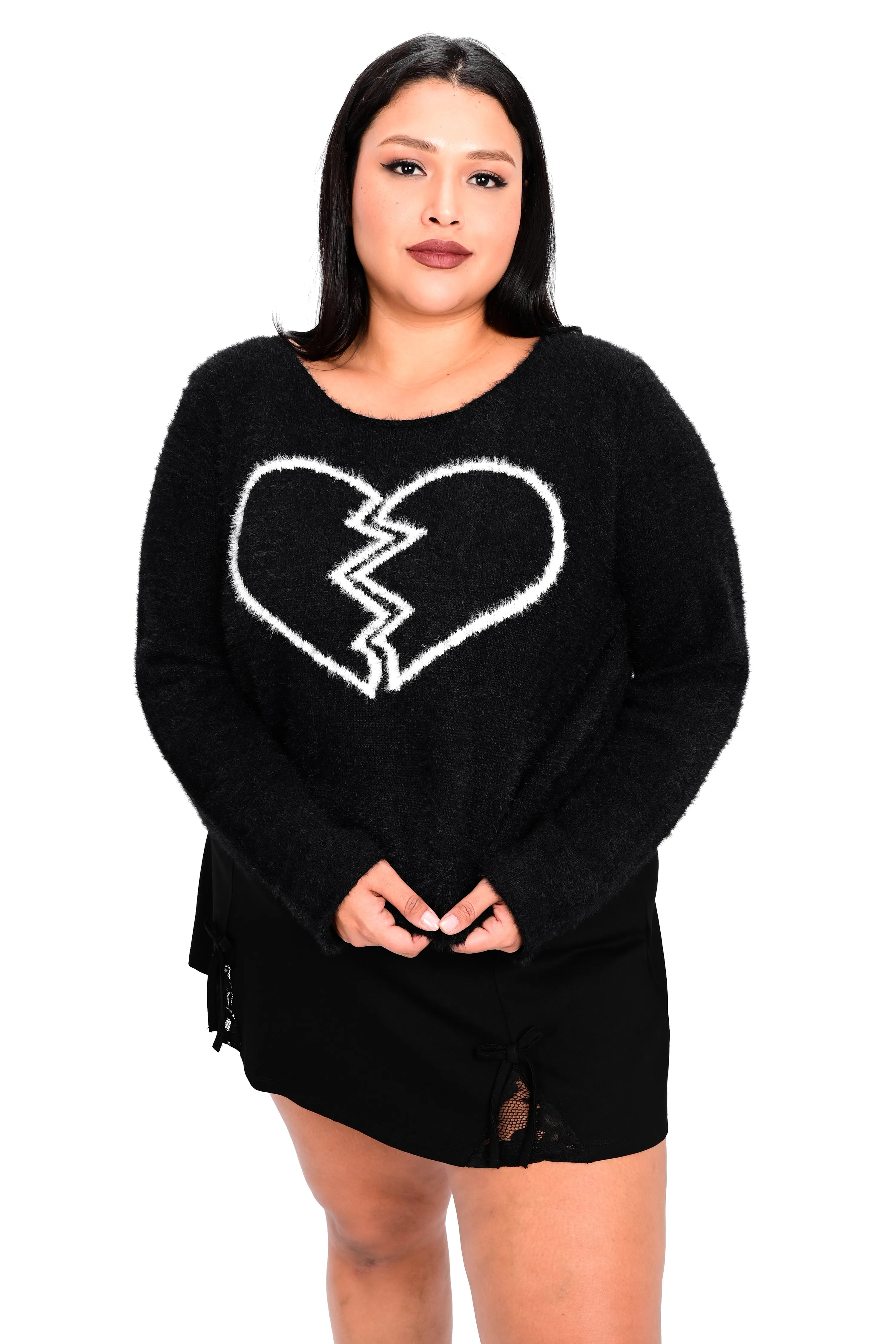 Fuzzy Heart Sweater
