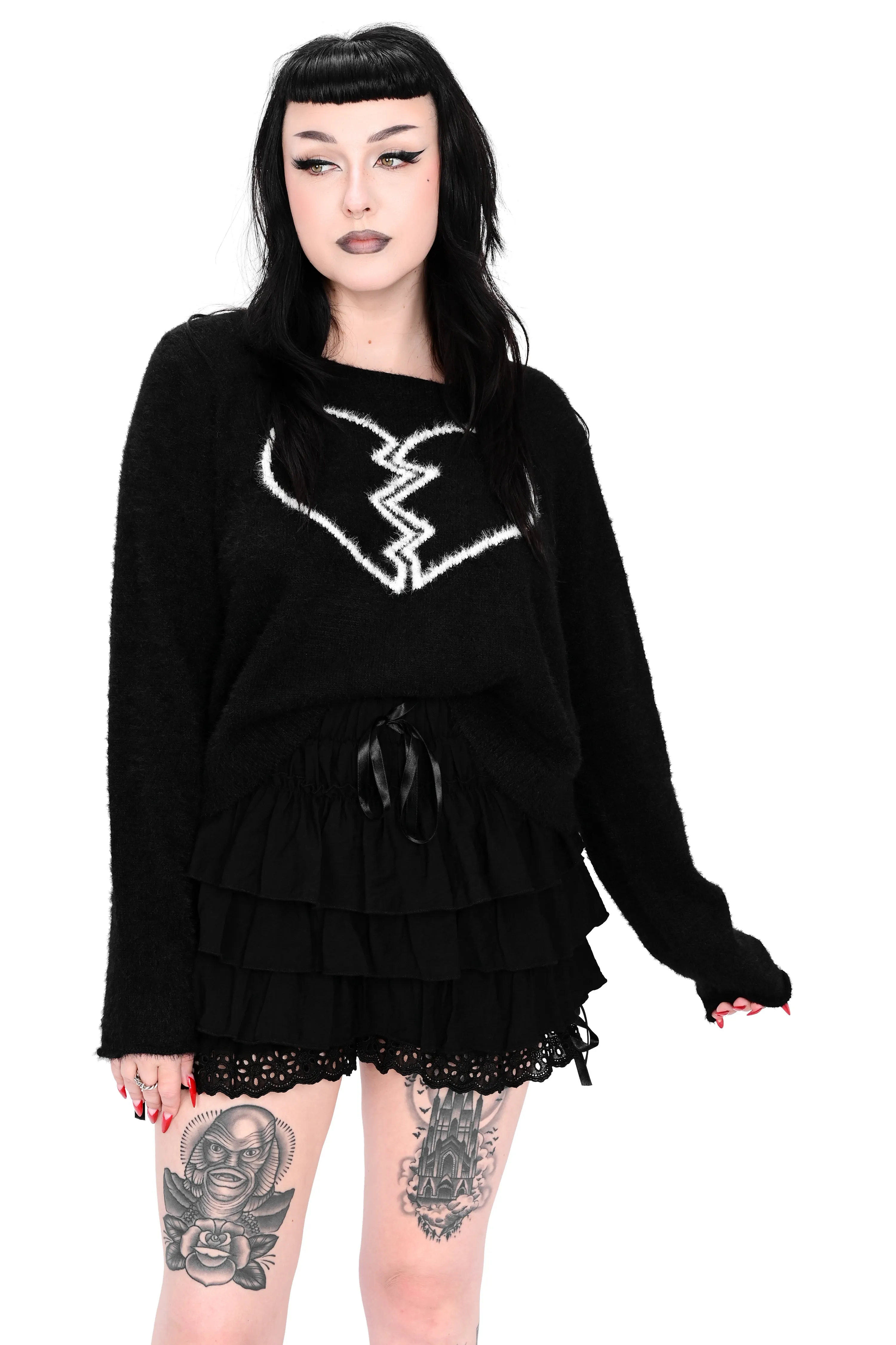 Fuzzy Heart Sweater