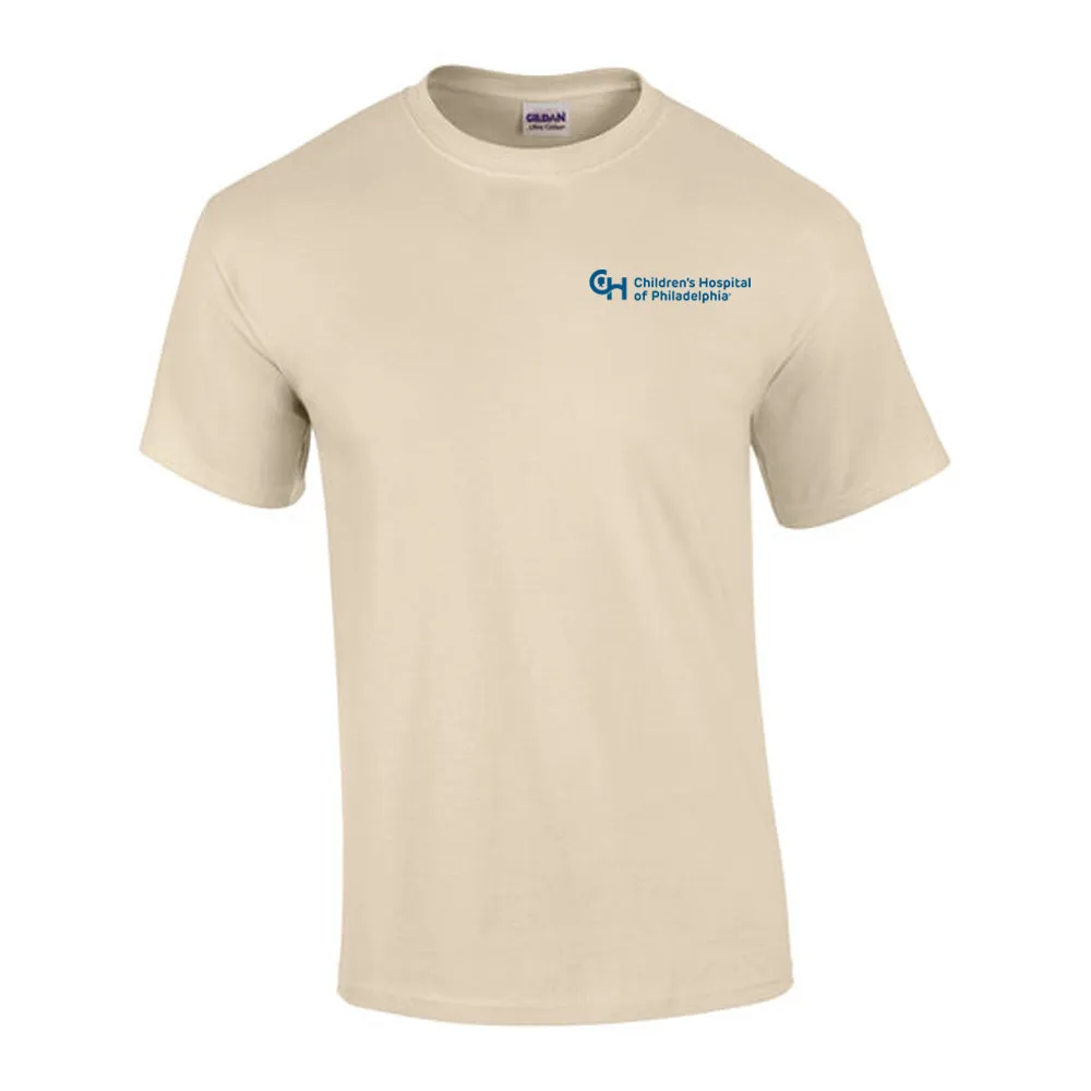 Gildan 6.1oz 100% Cotton Neutral Color T-Shirt With Blue CHOP Logo