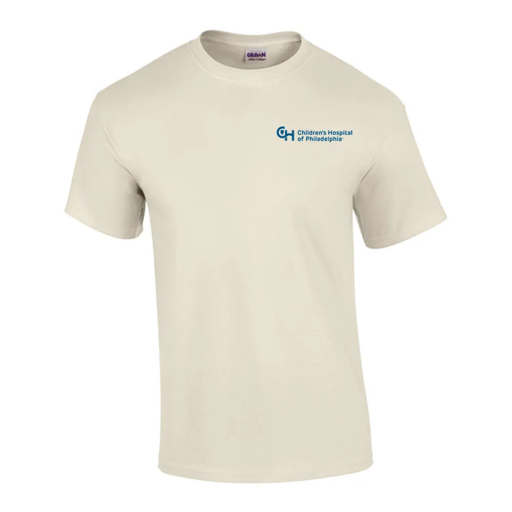 Gildan 6.1oz 100% Cotton Neutral Color T-Shirt With Blue CHOP Logo