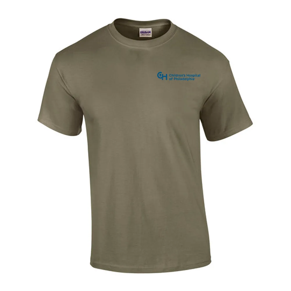 Gildan 6.1oz 100% Cotton Neutral Color T-Shirt With Blue CHOP Logo