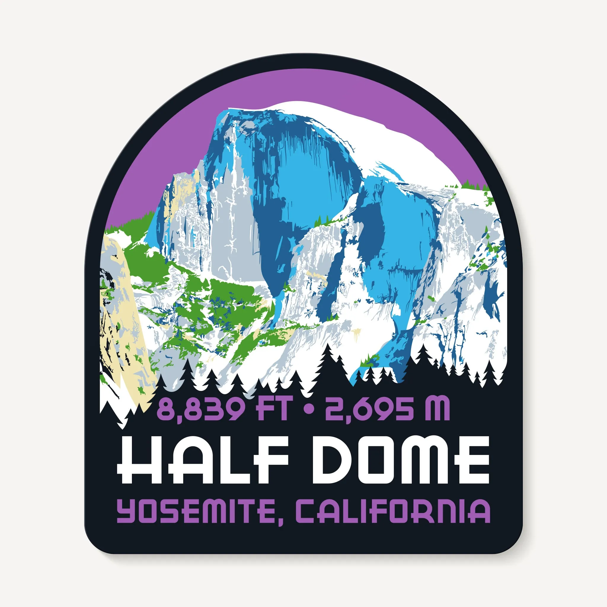 Half Dome Sticker