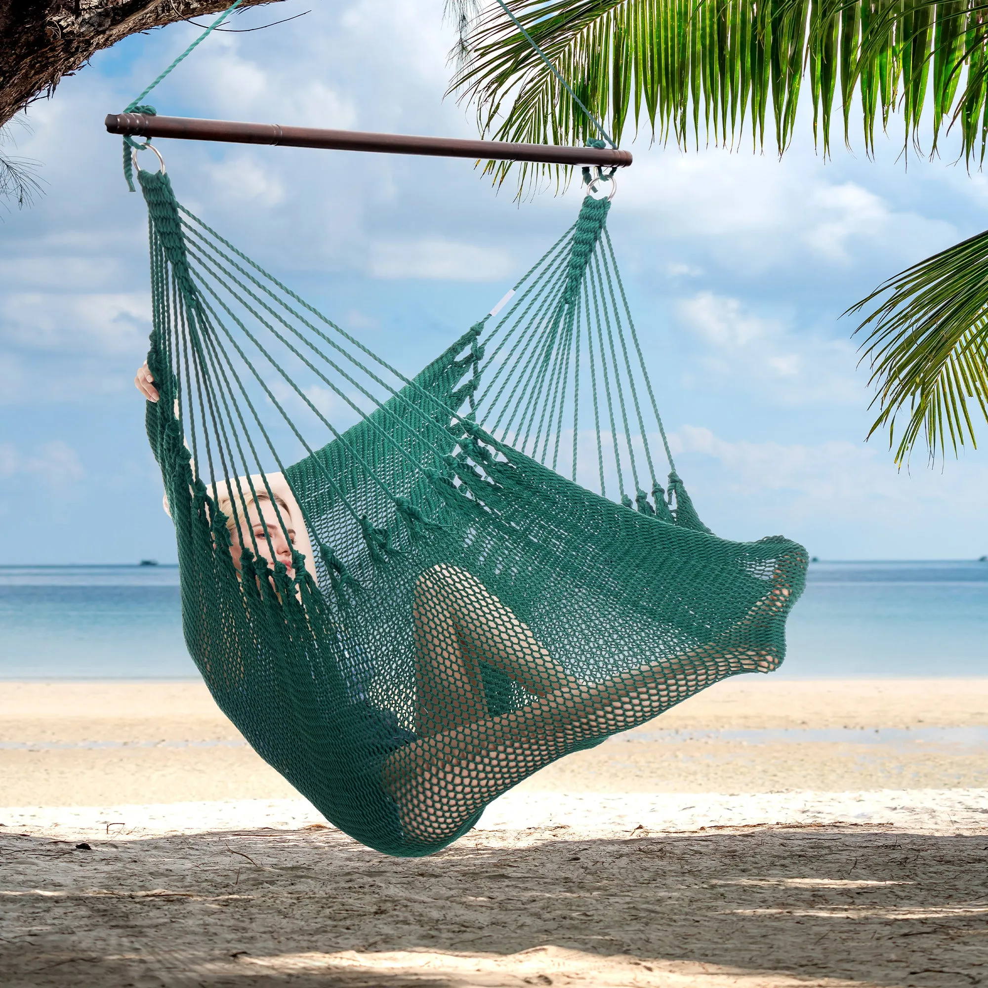 Jumbo Caribbean Hammock Chair - Green