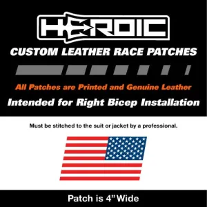 Leather Printed Patches - United States Flag - RWB - Left Arm - Rush In