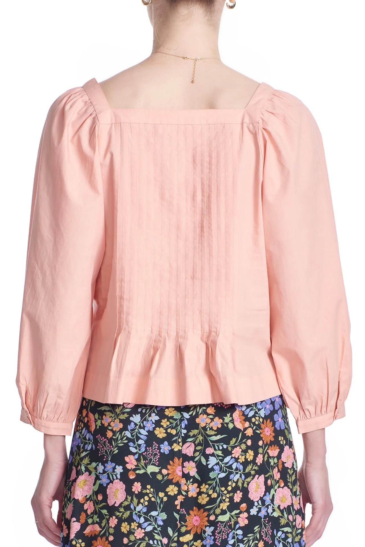 LIANA PLEAT NECK TOP- SUSTAINABLE