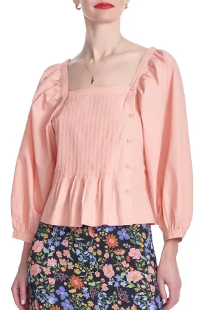LIANA PLEAT NECK TOP- SUSTAINABLE