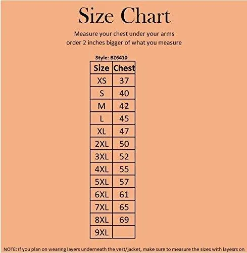 Men’s Premium Naked Cowhide Leather Club Style Motorcycle Biker Riding Vest BZ6410