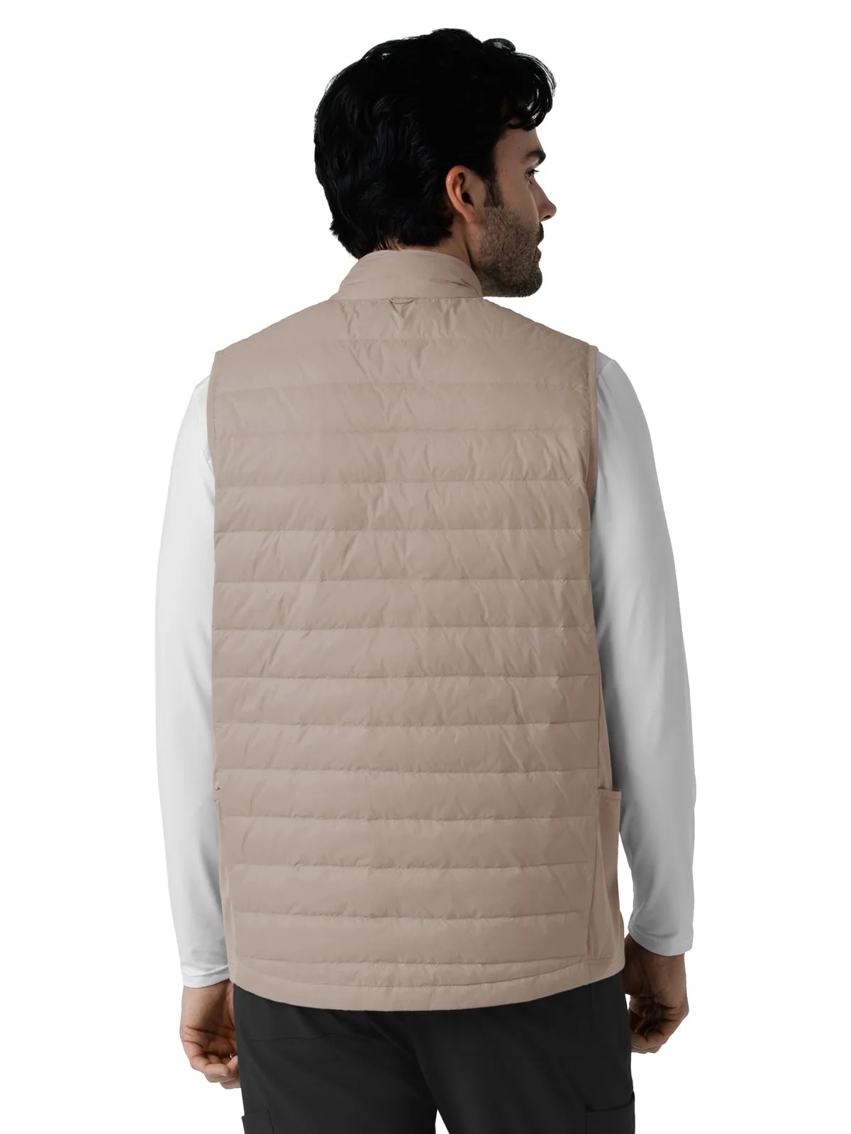 Men's Six-Pocket Quilted Vest - 8377 - Haze