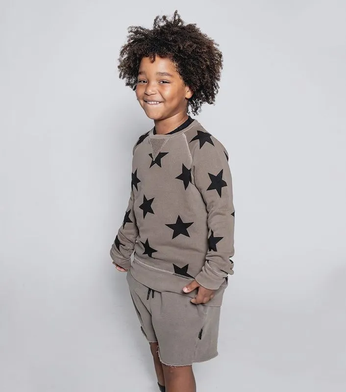 NUNUNU Star Sweatshirt Earth Brown