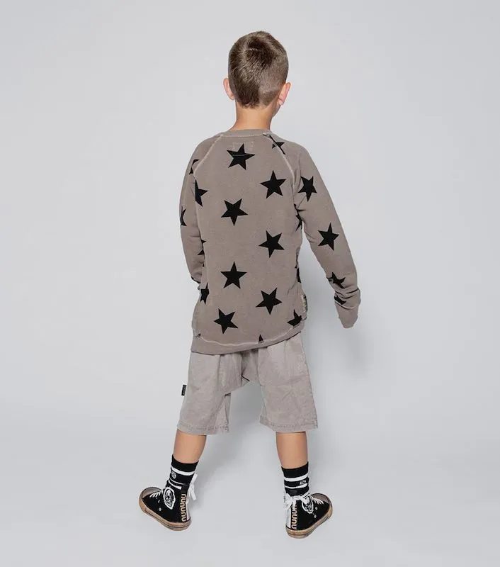 NUNUNU Star Sweatshirt Earth Brown