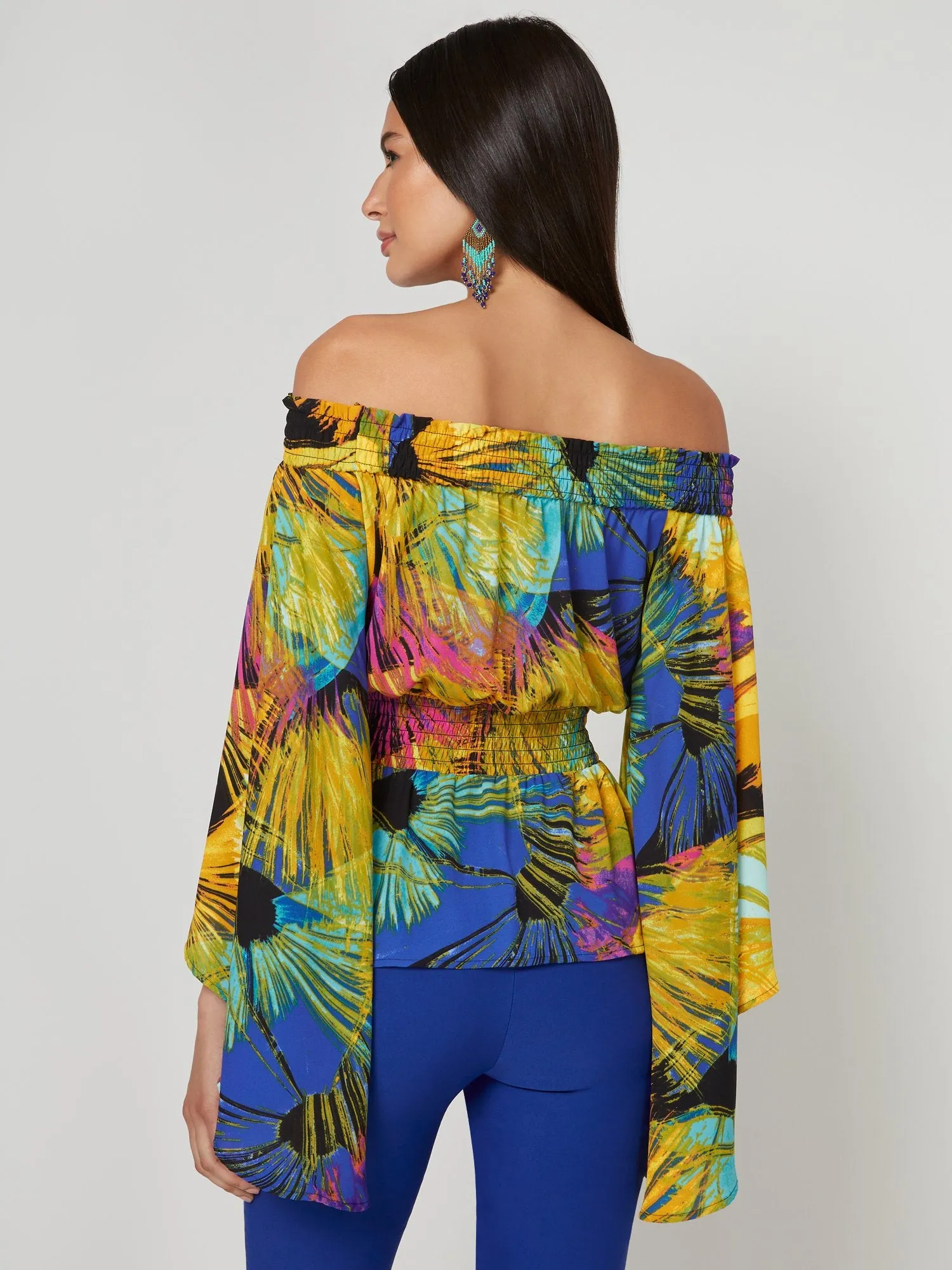 Off-The-Shoulder Bell Sleeve Top
