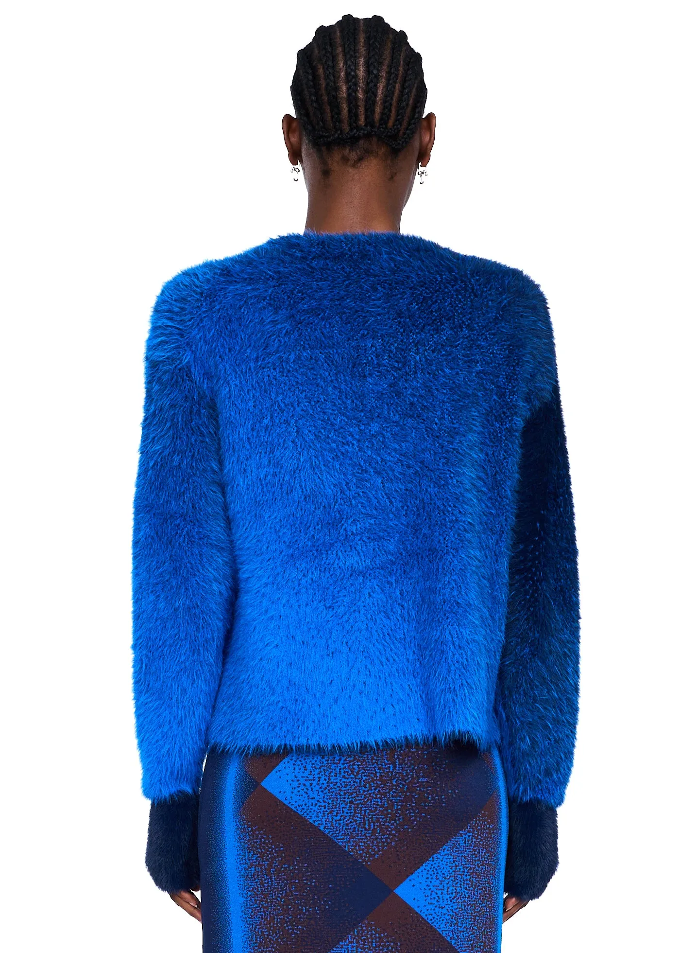 PH5 Ozzy Faux Fur Oversized Cardigan in Electric Blue
