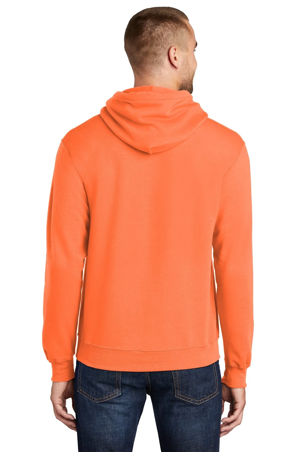 Port & Company Core Fleece Custom Hoodies, Neon Orange