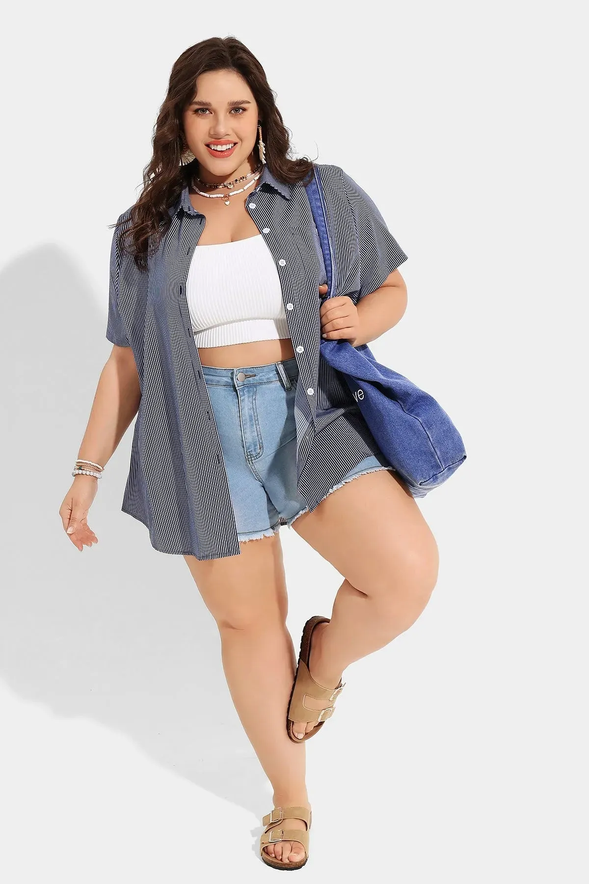 Ritera Supersoft Stripe Button Down Stylish T-Shirt