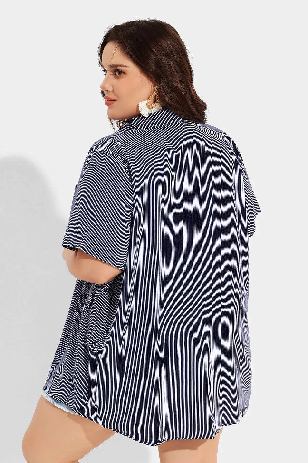 Ritera Supersoft Stripe Button Down Stylish T-Shirt