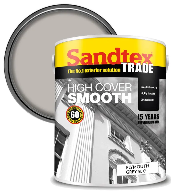 Sandtex Trade High Cover Smooth Masonry Paint - 5 Litres