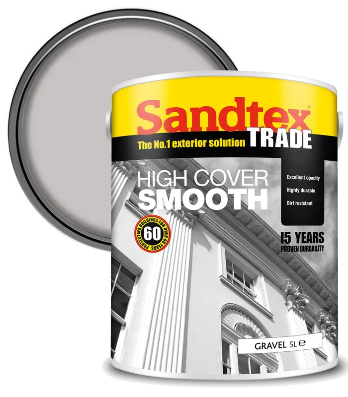 Sandtex Trade High Cover Smooth Masonry Paint - 5 Litres