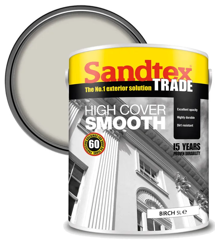 Sandtex Trade High Cover Smooth Masonry Paint - 5 Litres