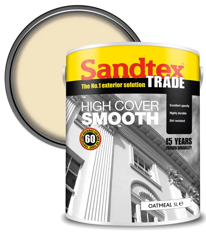 Sandtex Trade High Cover Smooth Masonry Paint - 5 Litres
