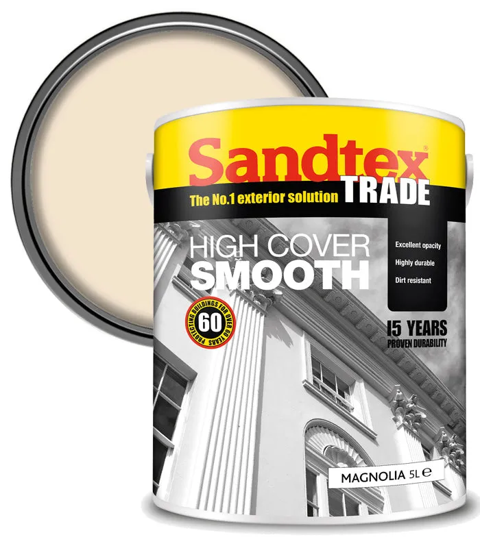 Sandtex Trade High Cover Smooth Masonry Paint - 5 Litres