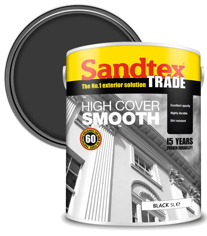 Sandtex Trade High Cover Smooth Masonry Paint - 5 Litres