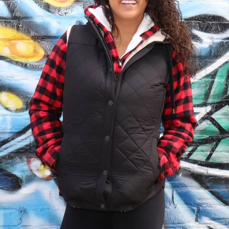 Tough Duck Women’s Quilted Sherpa Lined Vest